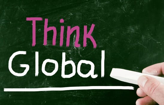 think global concept