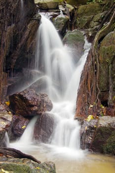 The small waterfall and rocks, thailand