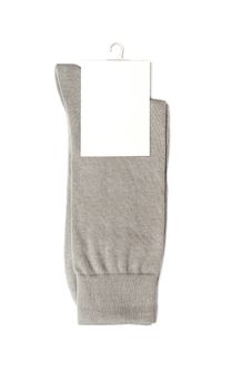 gray socks on a white background