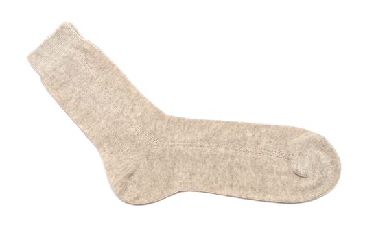 Pair of gray socks isolated on a white background