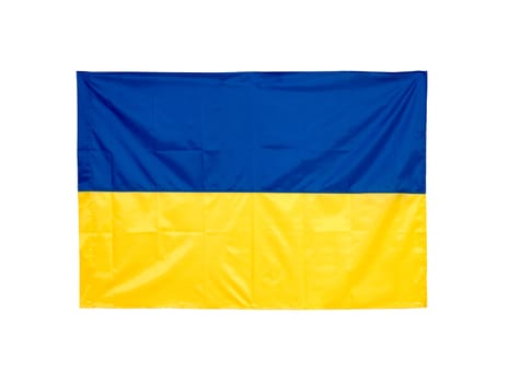 Ukrainian national flag isolated on white background