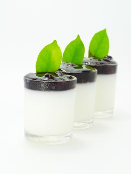 Agar dessert with Blueberries