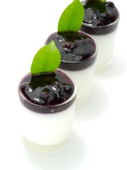 Agar dessert with Blueberries