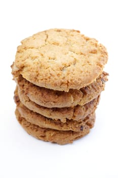 Cookies on a white background.