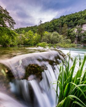 Waterfall in Plitvice Lakes National Park, Croatia