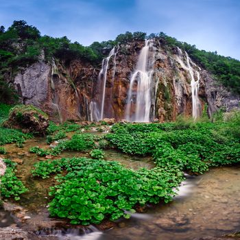 Plitvice Lakes National Park Waterfalls in the Morning, Croatia