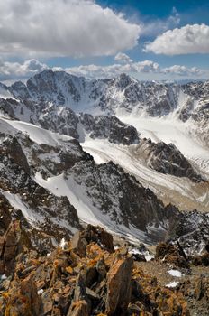 A view of the gorge in Pamir Mountains, Tajikistan