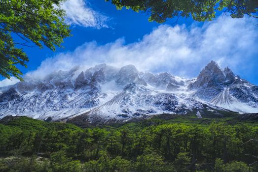 Picturesque panorama of Los Glaciares national park in Argentina