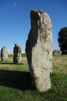 Some of the stones forming part of Avebury stone circle, Wiltshire, England