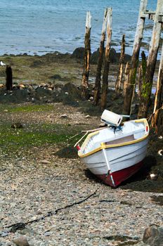 Dory at low tide on Grand Manan