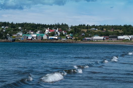 Seal Cove on Grand Manan with the tides on the beach