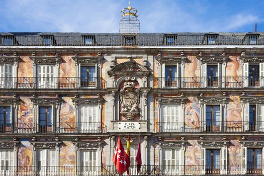 Building of the Plaza Mayor, Madrid, Spain 