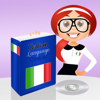 illustration of italian language course