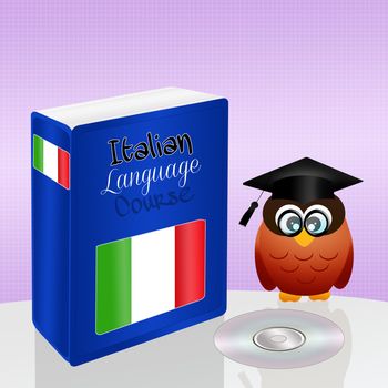illustration of italian language course