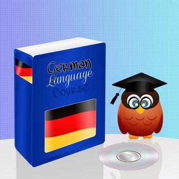 illustration of german language course