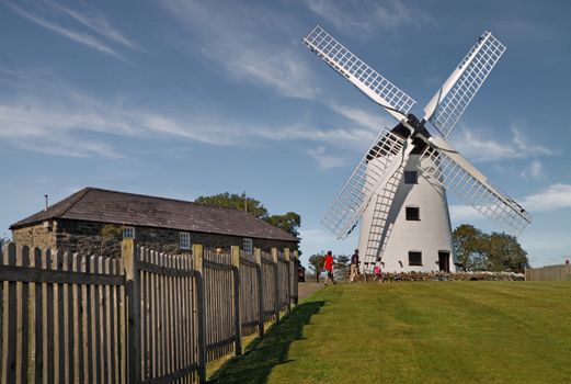 The Llynnon windmill at Llandeusant was built in 1775 and is the only one remaining on Anglesey, North Wales, UK.