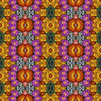 Seamless background, artistic abstract colorful floral pattern, hand-draw oil painting