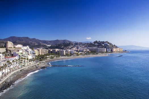 Playa De La Caletilla, Almunecar, Andalusia, Spain 