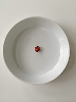 Cherry pit in a white bowl