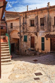 urban view in Marciana, ancient village in Elba island, Italy