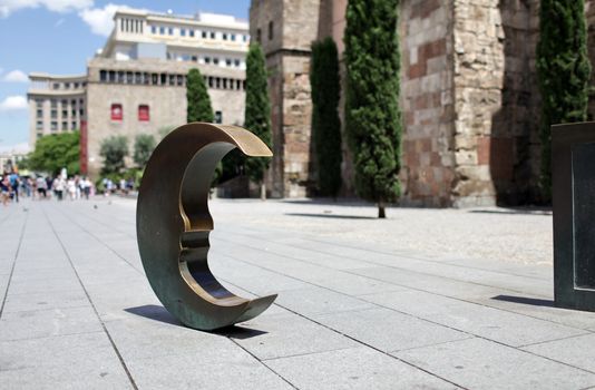 architecture in the town square Barcelona Spain