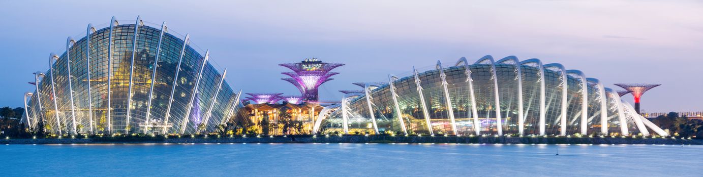 Panorama of Singapore Garden by the bay