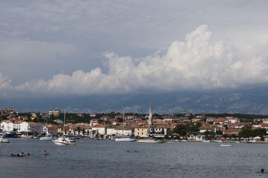 CROATIA, NOVALJA - AUGUST 4, 2011: Novalja is a town in the north of the island of Pag in the Croatian part of Adriatic Sea