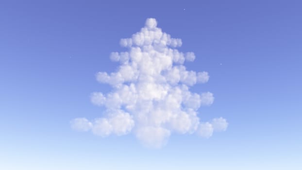 fir composed from clouds on the sky background