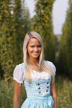bavarian girl in a dirndl