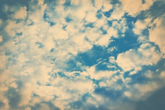 Cloudy sky with color filters, perfect background
