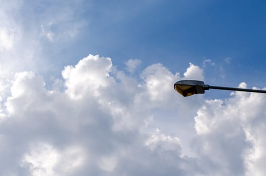 The sky clouds and lamp background