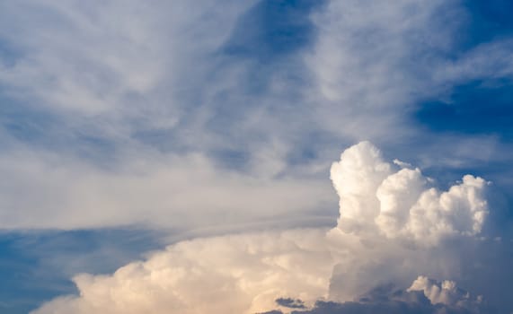 The sky and clouds background