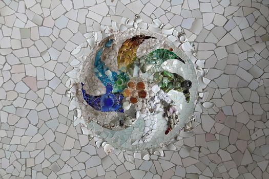 Photo of Ceramic Mosaic Pattern made in the late Summer time in Spain, 2013