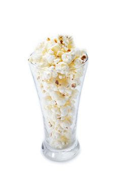 popcorn isolated on a whine background