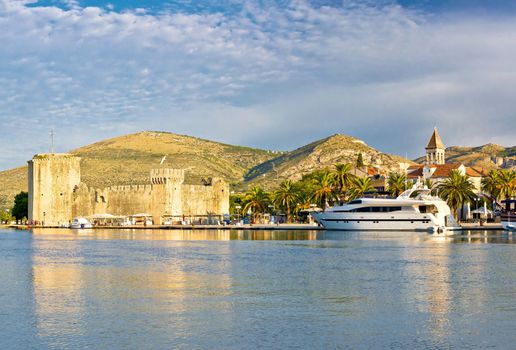 Town of Trogir old citadel and waterfront view, UNESCO world heritage site in Dalmatia, Croatia