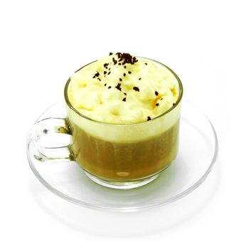 True Brazilian Arabica Coffee with whipped cream.