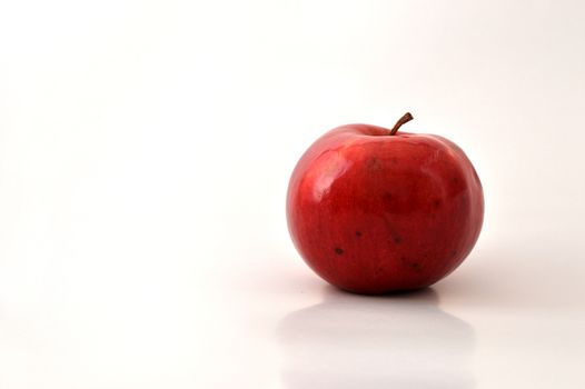Red apple with white background