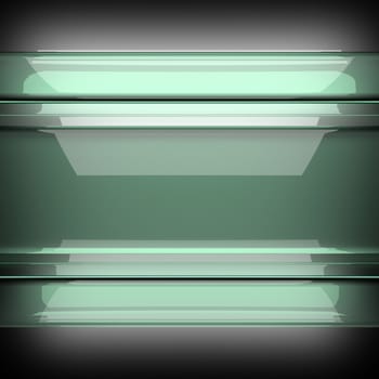 polished metal background with glass