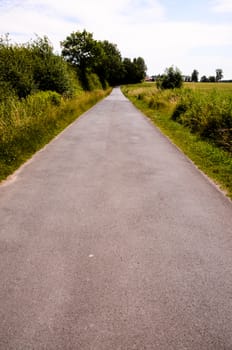 Asphalt Road to Infinity in the Landmarks in Germany