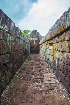 The old Castle Rock in the countryside of Thailand.