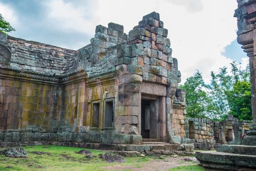 The old Castle Rock in the countryside of Thailand.