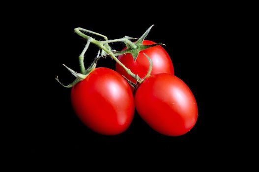 Tomatoes on black