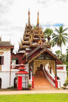 Myanmar style buddhist temple in lampang, thailand