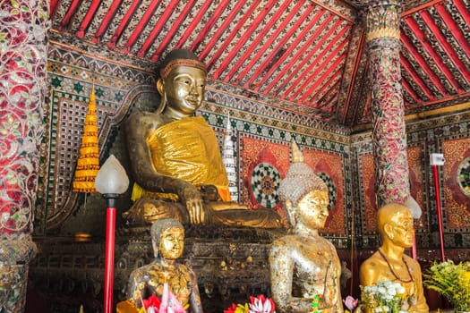 Buddha statue at buddhist temple in, lampang, thailand