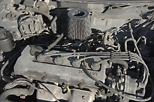 Detail of a car engine
