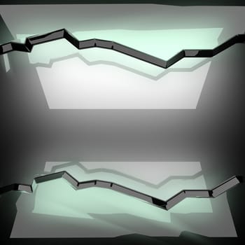 polished metal background with glass