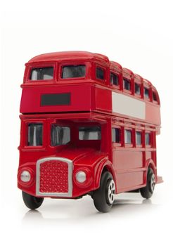 London traditional routemaster over a white background