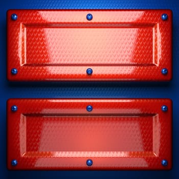 red and blue metal background