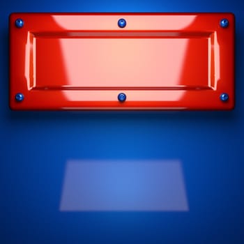 red and blue metal background