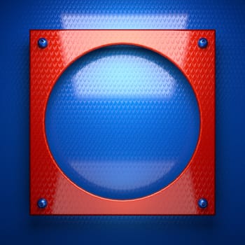 red and blue metal background